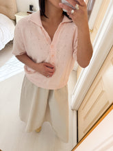 Load image into Gallery viewer, Soft Pink Eyelet Knit Top