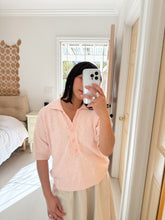 Load image into Gallery viewer, Soft Pink Eyelet Knit Top