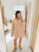 Load image into Gallery viewer, 70s Natural Mini Dress or Tunic