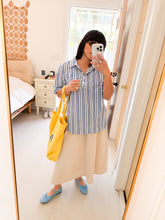 Load image into Gallery viewer, Short Sleeve Blue Striped Top