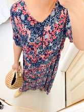 Load image into Gallery viewer, Dotted Cotton Floral House Dress