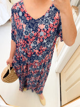 Load image into Gallery viewer, Dotted Cotton Floral House Dress