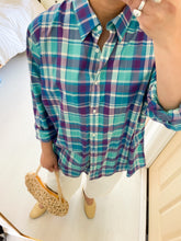 Load image into Gallery viewer, Pastel Plaid Cotton Blouse