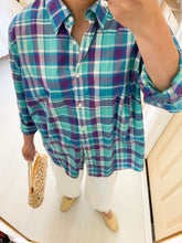Load image into Gallery viewer, Pastel Plaid Cotton Blouse