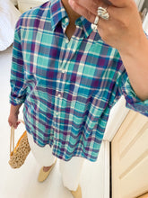 Load image into Gallery viewer, Pastel Plaid Cotton Blouse