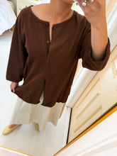 Load image into Gallery viewer, Chocolate Brown Button Blouse