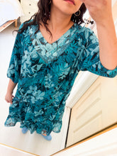 Load image into Gallery viewer, Teal Garden Muumuu Dress