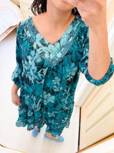 Load image into Gallery viewer, Teal Garden Muumuu Dress