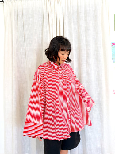 Signature Big Shirt in Cherry Stripe (Limited Edition)