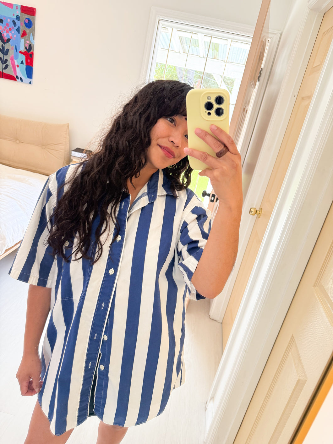 Matisse Wide Striped Button Down Shirt