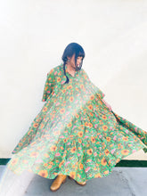 Load image into Gallery viewer, Adeline Dress in Green Floral Block Print
