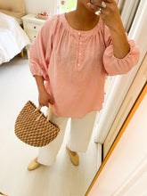 Load image into Gallery viewer, Soft Pink Henley Top
