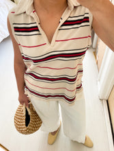 Load image into Gallery viewer, Cotton Collared Stripes Top
