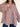 Front view of the Signature Big Shirt in blue and brown stripe, oversized block-printed cotton