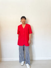 Load image into Gallery viewer, 80s Scarlet Blazer Top
