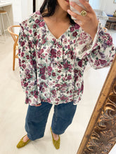 Load image into Gallery viewer, 80s Floral Poet Blouse
