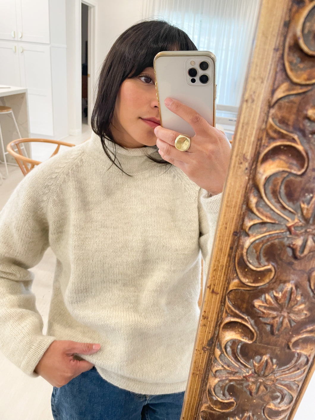 90s Gap Rolled Neck Wool Sweater