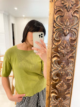 Load image into Gallery viewer, Chartreuse Square Neck Top
