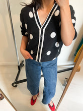Load image into Gallery viewer, Cotton Polka Dot Knit Top
