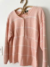Load image into Gallery viewer, Peach Button Henley Sweater
