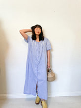Load image into Gallery viewer, Cotton Beaded Chambray Nightgown
